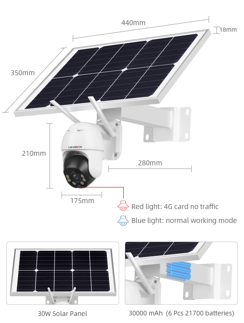 9261 – Security Cam Solar View solar camera 4G Lite – Microlab